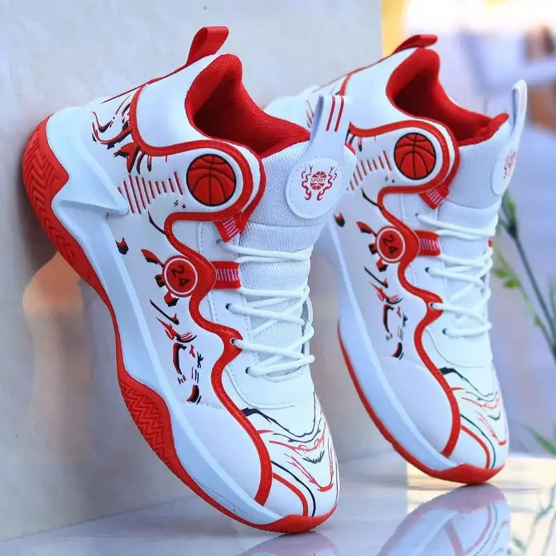 Fashionable High-top Waterproof Leather Basketball Shoes For Men Winter New Arrival Slip-on Motorcycle Boots