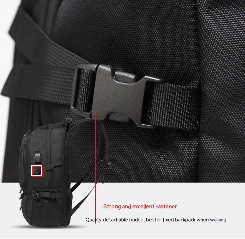 50L 80L Large Travel Backpack Men Casual Separate Shoe Compartment Business Bag Waterproof  Outdoor Sports Man Storage Backpacks