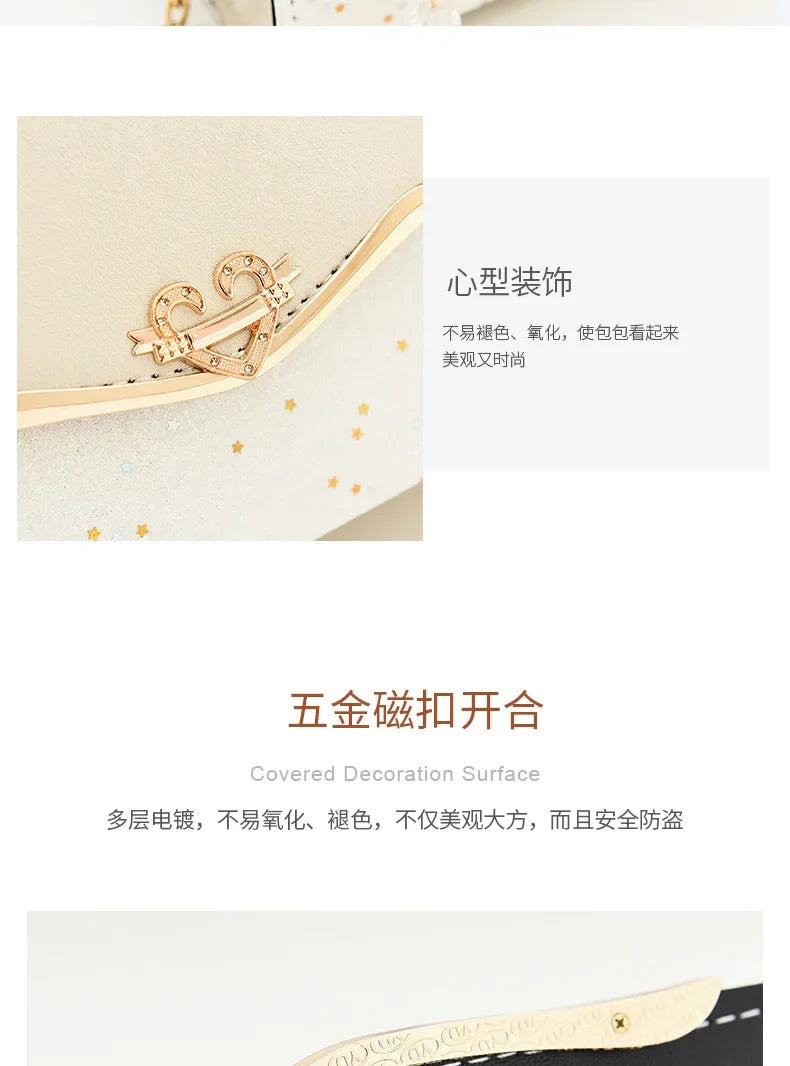 Women Diamonds Shoulder Bags Rhinestone Handbag PU Leather Flap Bag Female Large Capacity Casual Crossobdy Clutch Bag Fashion