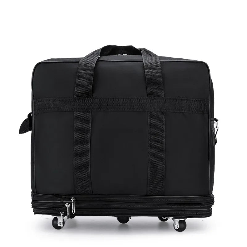 Foldable Luggage Bag  Airline Checked Bag Oxford Large Capacity Travel Universal Wheel Moving Storage Bag Rolling Packing Cubes