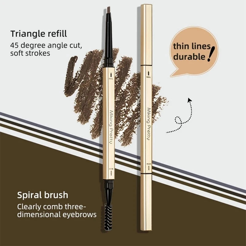 5 Colors Eyebrow Pen Waterproof Long Lasting Natural Dark Brown Black Eye Brow Pencil Cosmetics Beauty Women Makeup Eye Brow