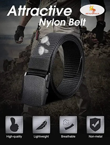 Men's automatic buckle nylon belt outdoor tactical canvas belt high-quality men's belt
