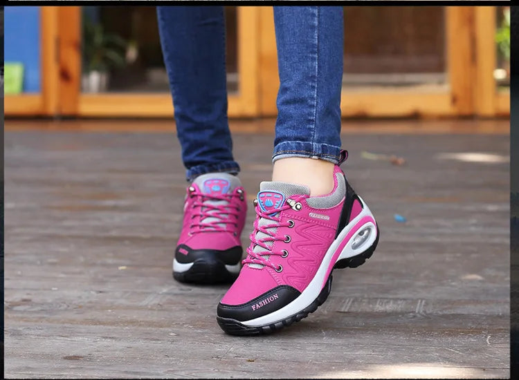 Brand Luxury Womens Sneakers Casual Breathable Tennis Shoes for Women Fashion Lace Up Platform Trainers Women's Hiking Shoes