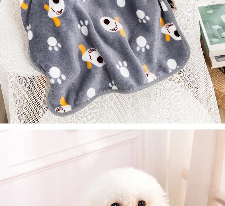 Warm Soft Pet Dog Blanket Mat Plush Thin Pet Sleeping Blanket for Dogs Cats Warm Breathable Cat Cover Blanket Pet Dog Supplies