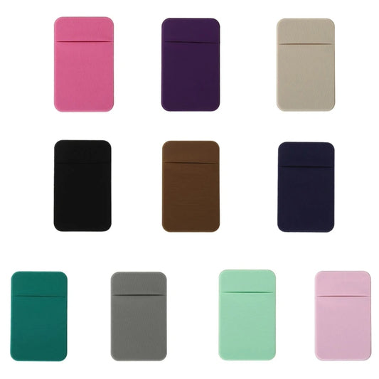 Credit Card Wallet Holder Pocket Stick-On Adhesive Elastic Tool