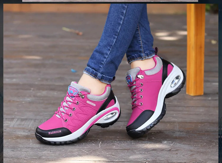 Brand Luxury Womens Sneakers Casual Breathable Tennis Shoes for Women Fashion Lace Up Platform Trainers Women's Hiking Shoes