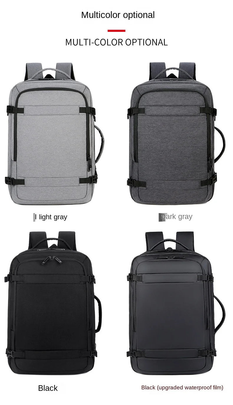 40LExpandable USB Travel Backpack, Flight Approved Carry on Bags for Airplanes,Water Resistant Durable 17-inch backpack men