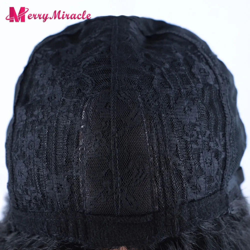 Long Kinky Curly Ombre Color Synthetic Wigs for Black Women Black Blonde Ginger White Hair Afro Kinky Curly Synthetic Hair Wigs