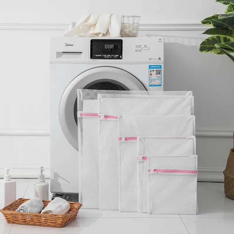 3 Size Zipped Laundry Bags Reusable Washing Machine Clothing Care Washing Bag Mesh Net Bra Socks Lingerie Underwear Laundry Bags
