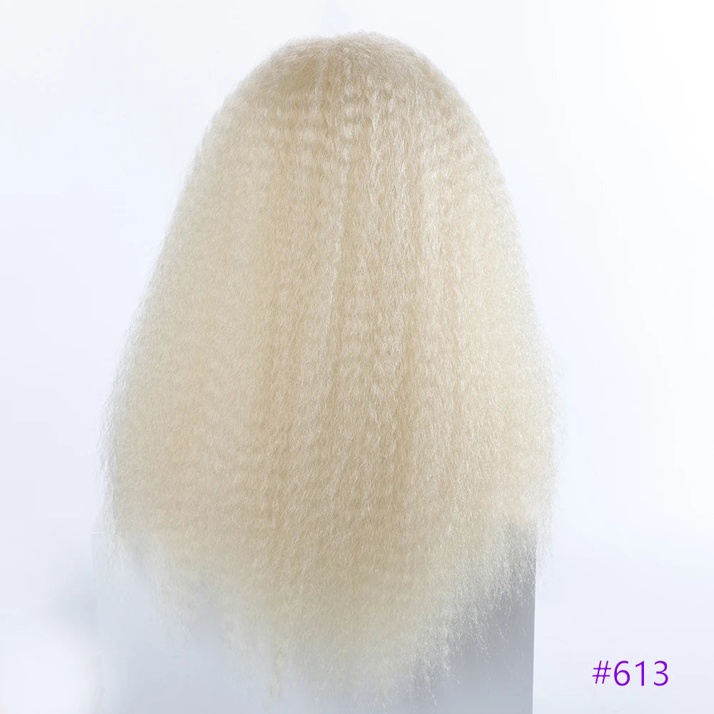 Long Puffy Kinky Curly Synthetic Wigs for Women Black Brown Color Synthetic Curly Hair Wigs Afro Kinky Curly Synthetic Hair Wigs
