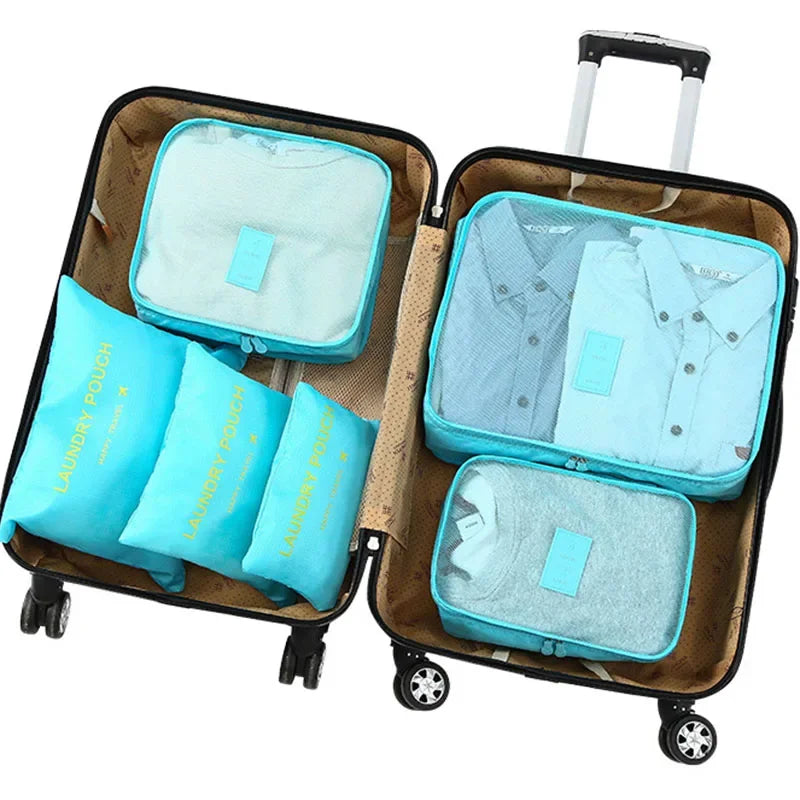 6pcs Travel Storage Organizer Bags Portable Travel Luggage Suitcase Organizer Bags For Women Clothes Shoes Makeup Bag