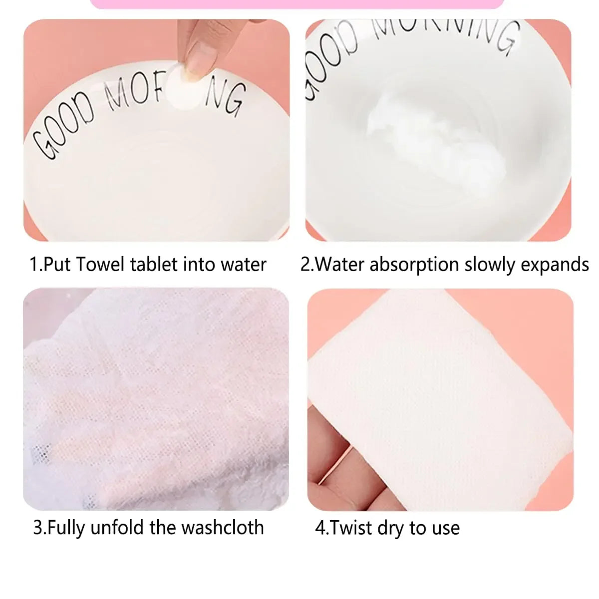50PCS Mini Compressed Towel Disposable Capsules Towels Magic Face Care Tablet Outdoor Travel Cloth Wipes Paper Tissue