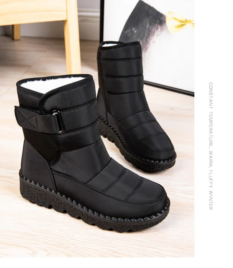 Boots Women Non Slip Waterproof Winter Snow Boots Platform Shoes for Women Warm Ankle Boots Cotton Padded Shoes Botas De Mujer