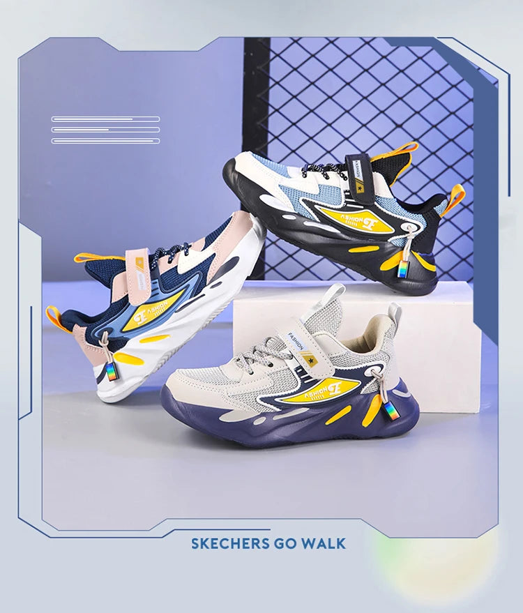 Children Boys Mesh Sports Running Shoes Breathable Non-slip For Girls Casual Running Walking Kid's Sneakers