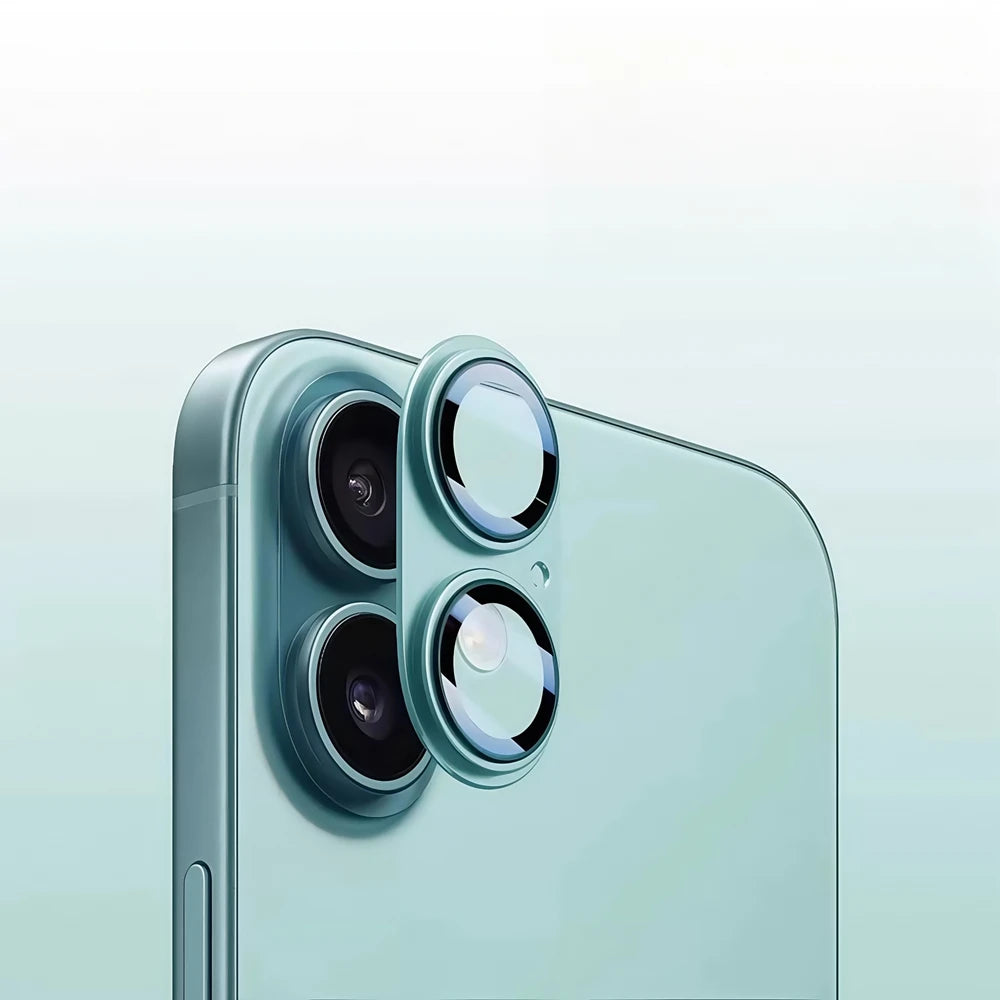 Metal Camera Glass For iPhone 16 Plus Metal Camera Alloy Ring Protector Back Cover For iPhone 16Plus 16+ Camera Lens Accessories