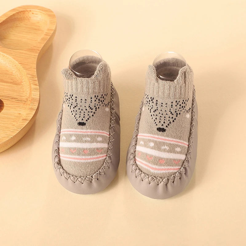 2024 New Born Baby Socks with Rubber Soles Infant Baby Girls Boys Shoes Spring Autumn Baby Floor Socks Anti Slip Soft Sole Sock