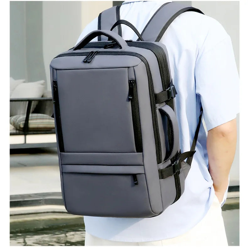 Men's Business Waterproof Multi-Function Backpack USB Charging 17 "Laptop Bag Can Be Extended Large Capacity Travel Backpack New