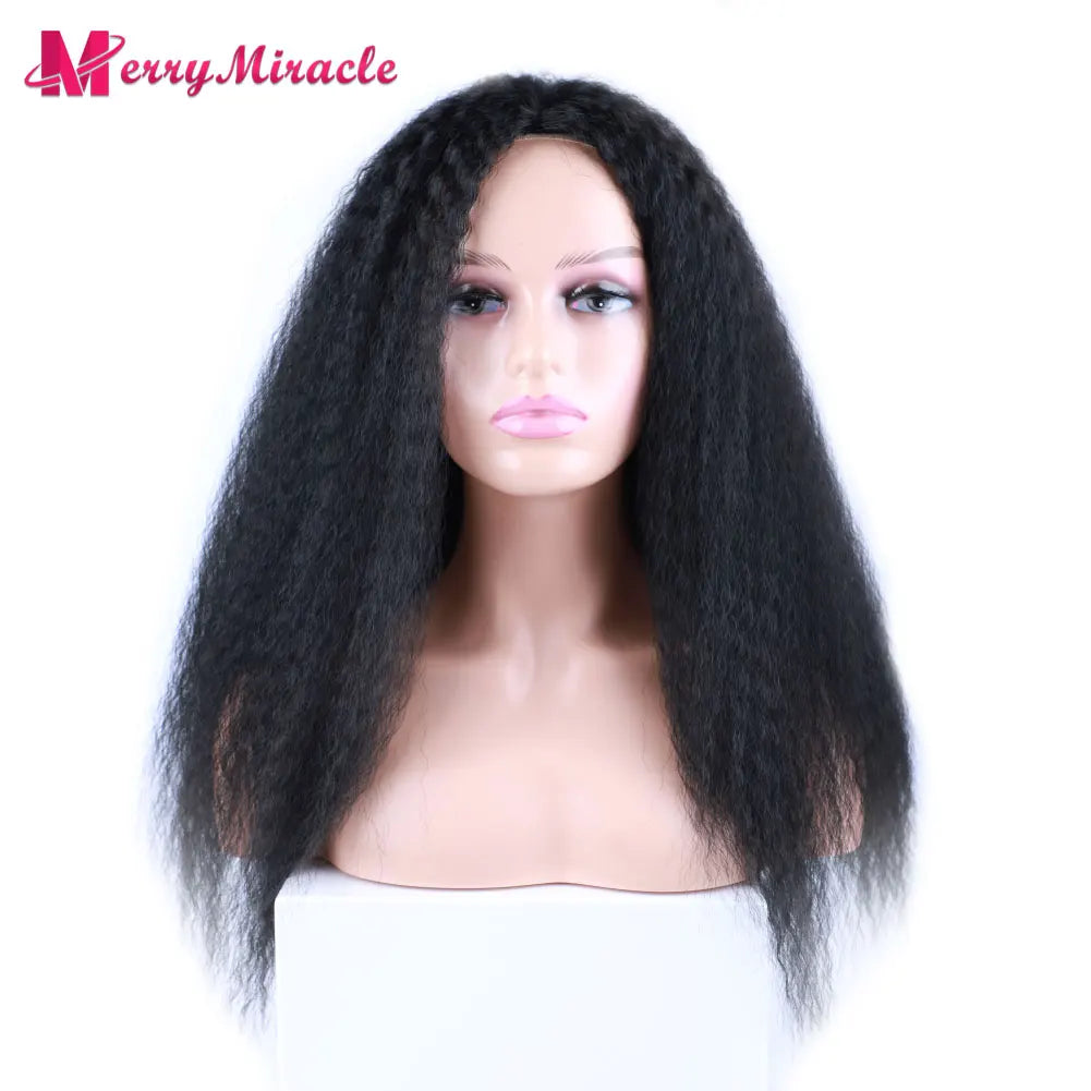Long Kinky Curly Ombre Color Synthetic Wigs for Black Women Black Blonde Ginger White Hair Afro Kinky Curly Synthetic Hair Wigs