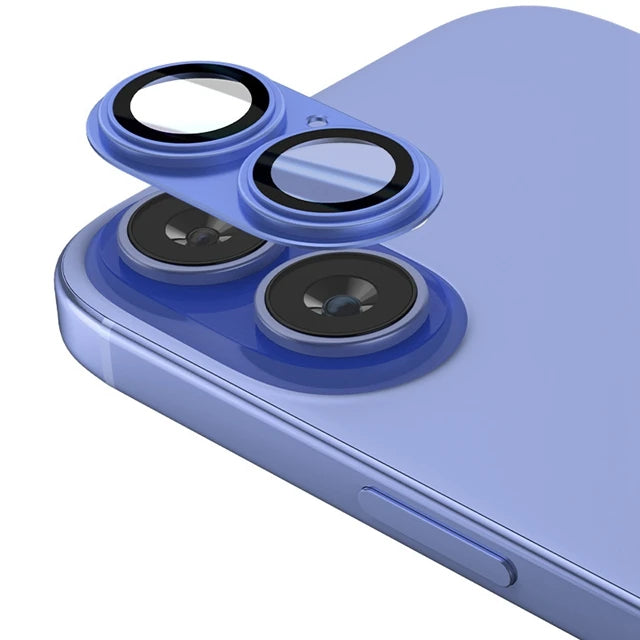 Metal Camera Glass For iPhone 16 Plus Metal Camera Alloy Ring Protector Back Cover For iPhone 16Plus 16+ Camera Lens Accessories