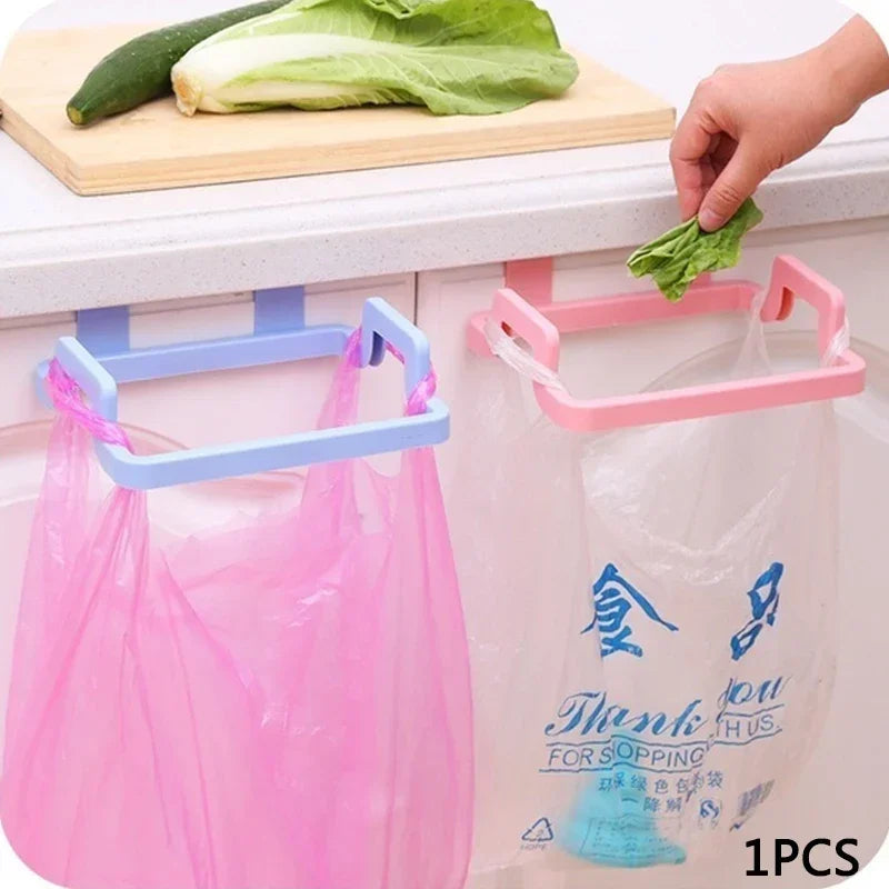 1 Pcs Hanging Trash Bag Rack Garbage Bag Rack Rubbish Bag Storage Rack Holder Portable Cabinet Kitchen Gadgets Organizer