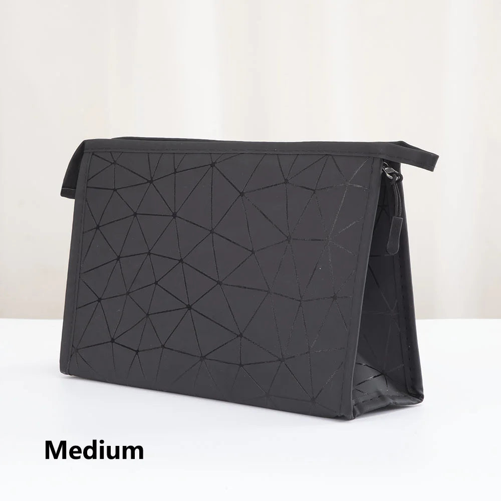 Korean Portable PU Cosmeticos Storage Organizer Large Cosmetic Bag Travel Toiletry Makeup Bags Ladies Waterproof Women's Handbag
