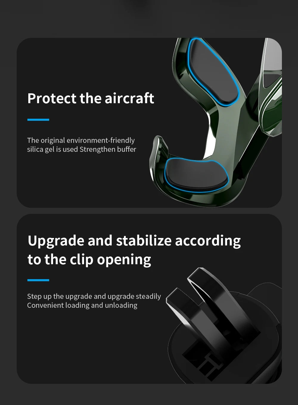 Universal Gravity Car Phone Holder Air Vent Hook Phone Mount 360-Degree Rotation Smart Phone Holder for Car One-Hand Placement