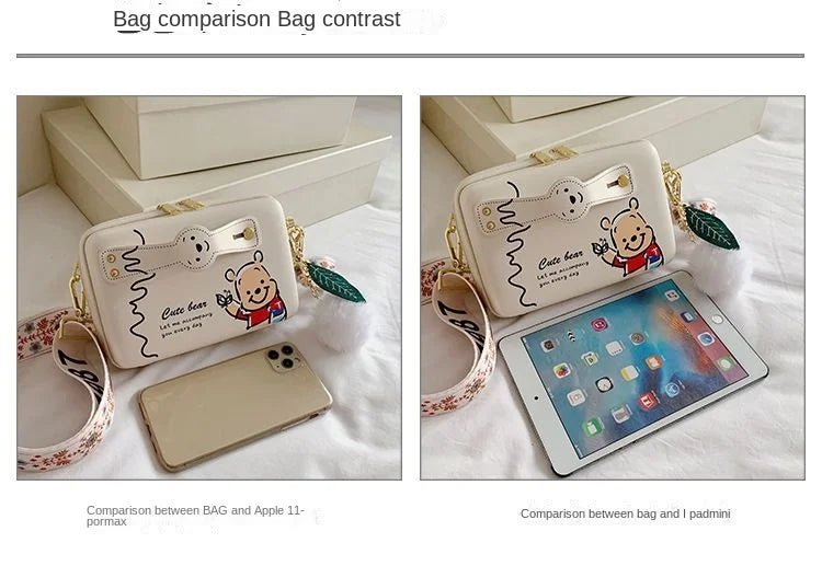 Disney New Women's Bag Luxury High Quality Women's Crossbody Shoulder Bag Cartoon Fashion Multifunctional Storage Shopping Bag