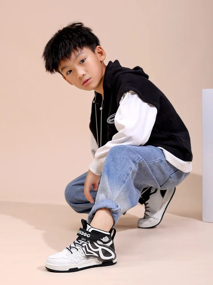 Kids Fashion Sneakers for Boys Girls Mesh Tennis Shoes Breathable Sports Running Shoes Lightweight Children Casual Walking k030