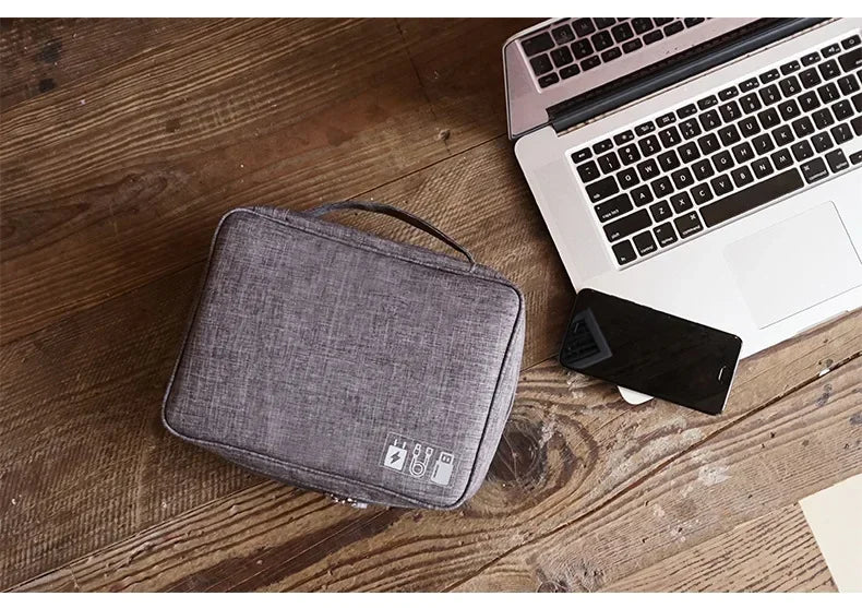Large Cable Storage Bag Travel Electronics Accessories Organizer Tablet Hard Disk Portable Bag Waterproof Cable Organizer
