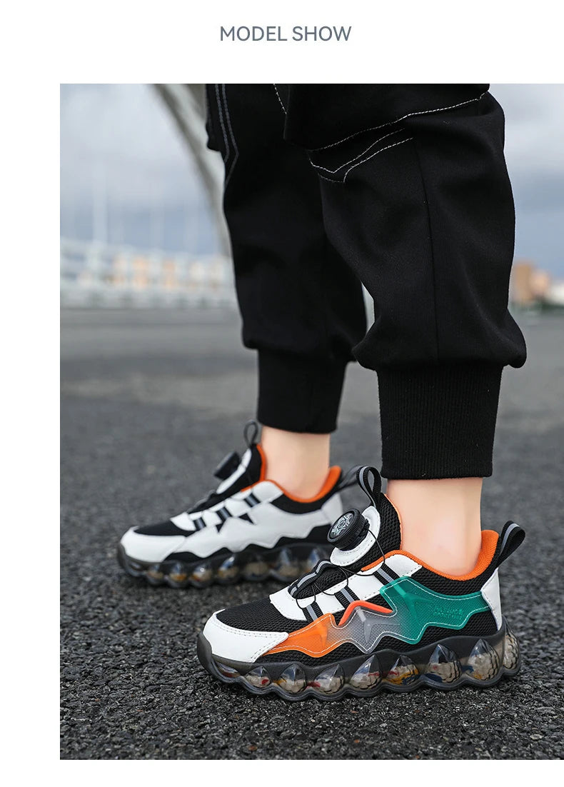 Children's Fashion Sports Shoes Boys' Running Leisure Shoes Mesh Comforthable Outdoor Kids Casual Tennis Light Sneakers Shoes