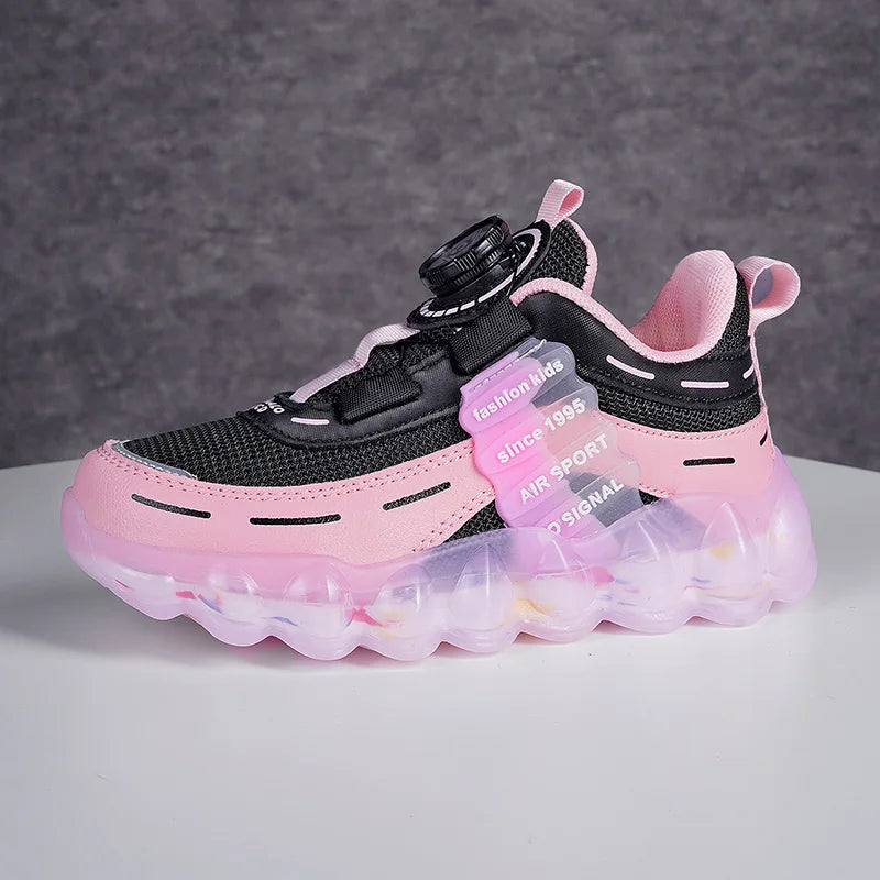 Children Shoes Girls Sneaker Luxury Black Pink Platform Casual Tennis School Kids Sports Shoes Girls Sneaker 4 To 12 Years
