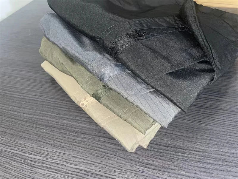 Men City Pants Cargo Trousers Multi-pocket Waterproof Wear-resistant Casual Training Overalls  Fat Cargo Quick Dry Pants