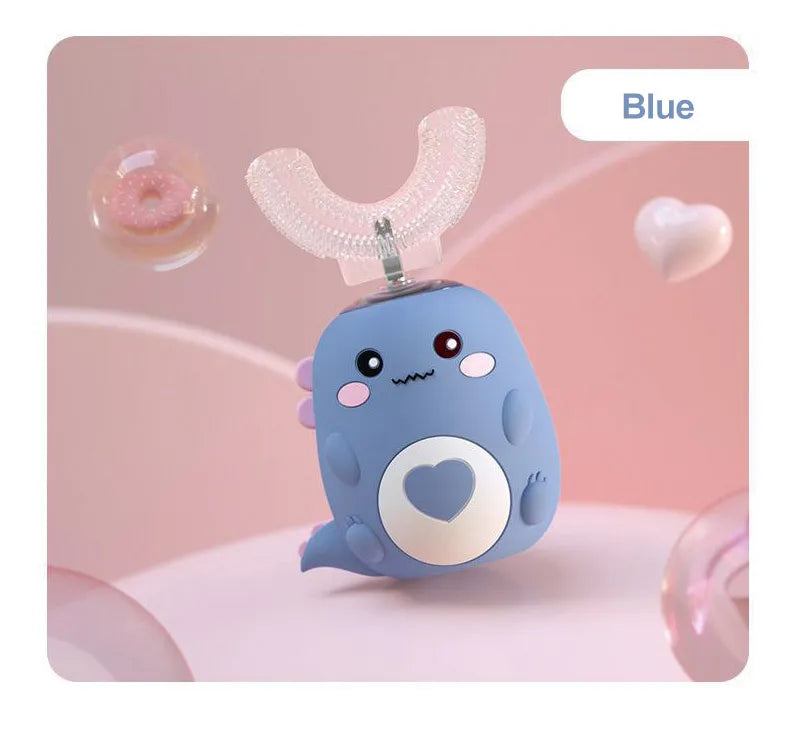 Children Electric Toothbrush Smart 360 Degrees U Shape Cartoon Pattern Kids Toothbrushes Rechargeable Sonic Automatic Toothbrush