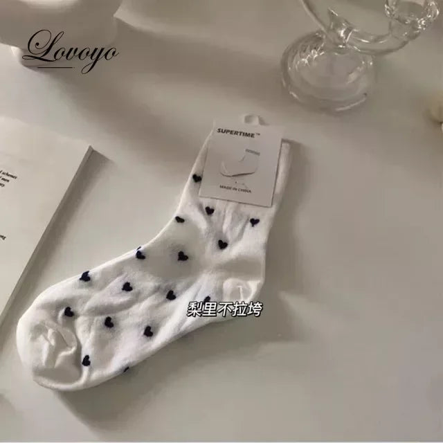 INS Fashion Socks Hip Hop Skateboard Striped Mid Tube Socks Solid Color Breathable Cotton Sock Women Cute Socks