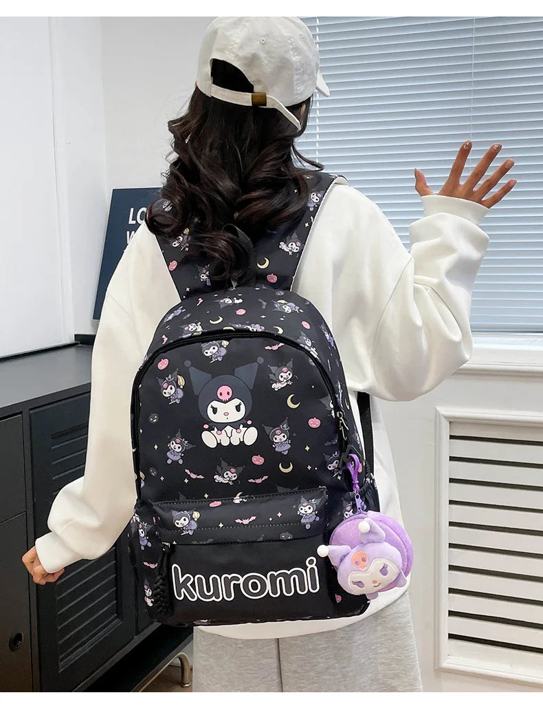 New style trendy student schoolbag cartoon print cute large capacity backpack fashionable middle school student backpack