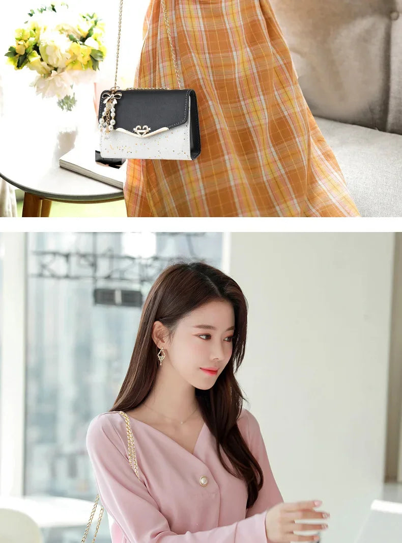 Women Diamonds Shoulder Bags Rhinestone Handbag PU Leather Flap Bag Female Large Capacity Casual Crossobdy Clutch Bag Fashion