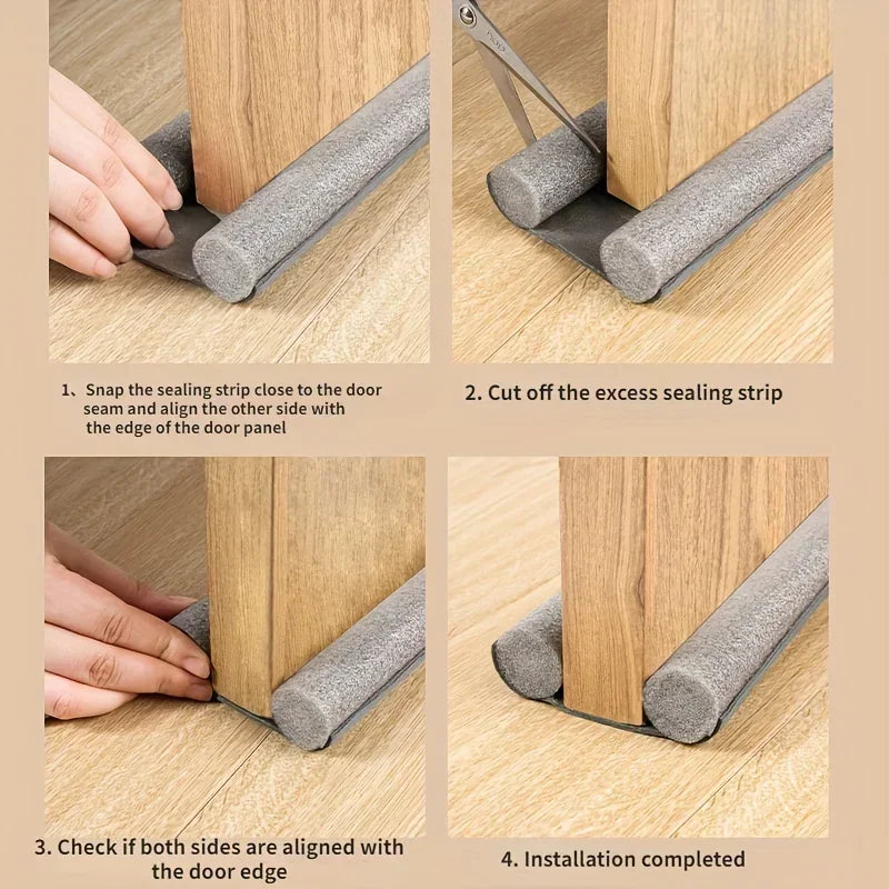 Sliding Door Cold Air Blocker Weather Stripping Door Seal Soundproof Windproof Dustproof Block Light Door Draft Stopper HOT SALE