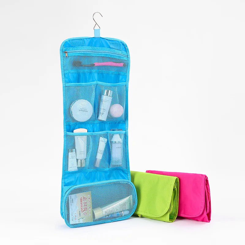 4PCS In 1 Travel Separable Cosmetic Bag Women Mesh Make Up Bags Beautician Toiletry Makeup Brushes Lipstick Storage Organizer