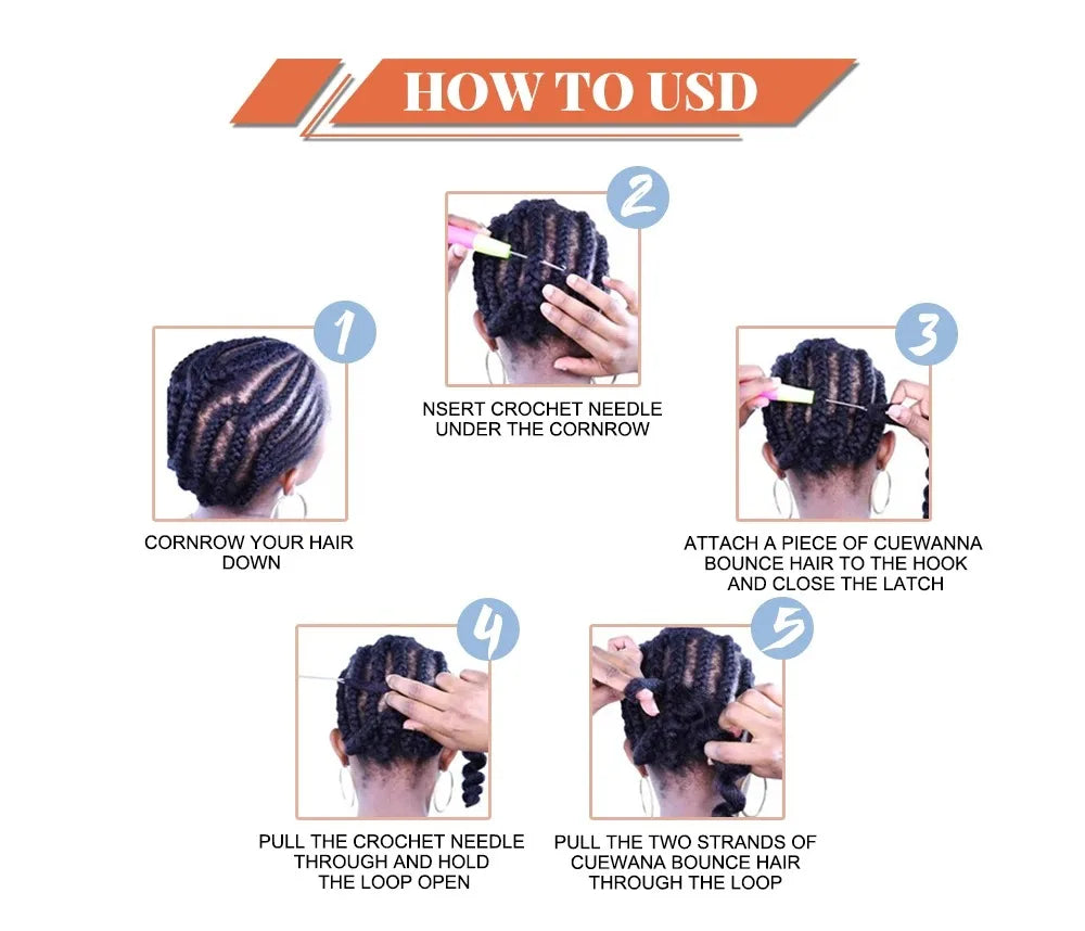 Gogo Curl 14/18 Inch Women's Synthetic Crochet Hair with Wavy Bohemian Braid Extension Wig Brown Brown Bug