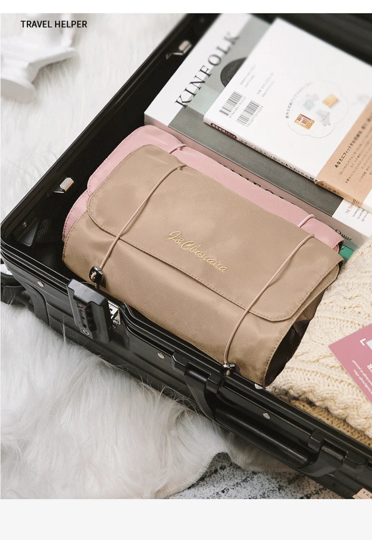 4PCS In 1 Travel Separable Cosmetic Bag Women Mesh Make Up Bags Beautician Toiletry Makeup Brushes Lipstick Storage Organizer