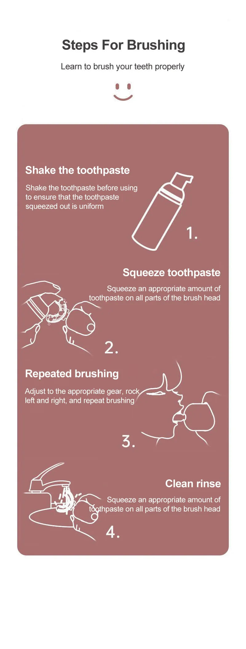 Children Electric Toothbrush Smart 360 Degrees U Shape Cartoon Pattern Kids Toothbrushes Rechargeable Sonic Automatic Toothbrush