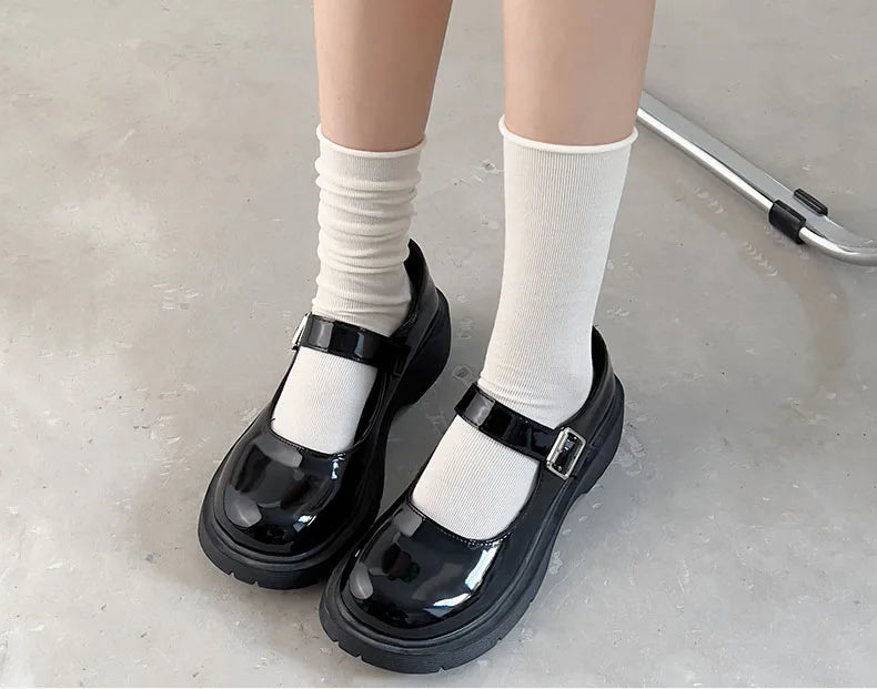 INS Women Girls Summer Thin Long Socks Ice Velvet Soft Breathable Pile of Socks Solid Black White Beige Harajuku High Tube Socks