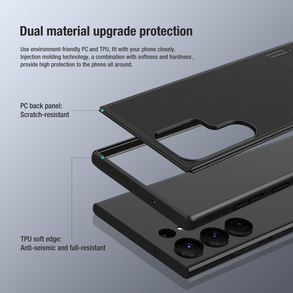 Nillkin Case for Samsung Galaxy S23 Ultra S22 Plus A54, Slim PC+TPU Anti-Scratch Fingerprint Proof Phone Protective Cover