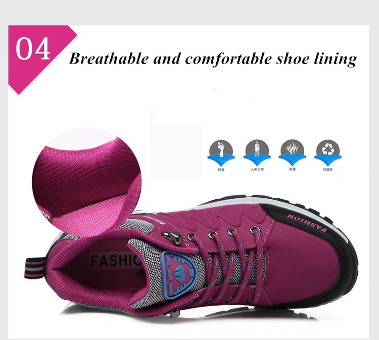 Brand Luxury Womens Sneakers Casual Breathable Tennis Shoes for Women Fashion Lace Up Platform Trainers Women's Hiking Shoes