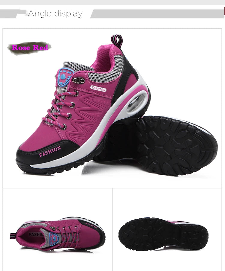 Brand Luxury Womens Sneakers Casual Breathable Tennis Shoes for Women Fashion Lace Up Platform Trainers Women's Hiking Shoes