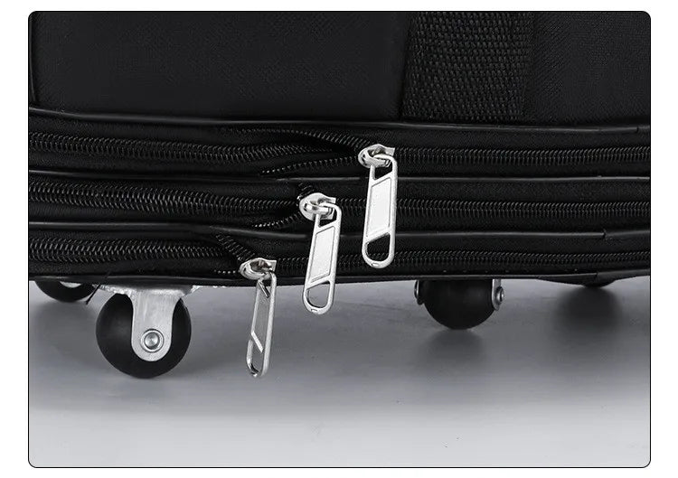 Foldable Luggage Bag  Airline Checked Bag Oxford Large Capacity Travel Universal Wheel Moving Storage Bag Rolling Packing Cubes