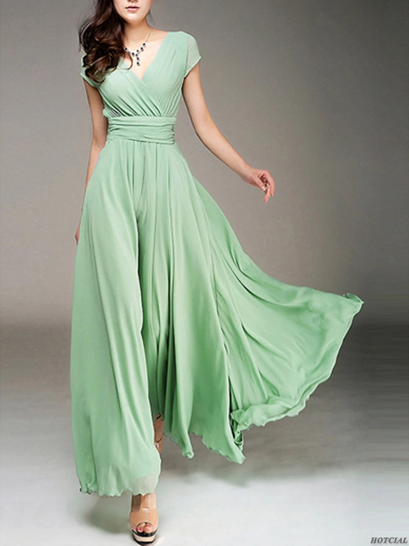 2023 Women Ladies Clothing Short-Sleeve Sexy Club Boho Beach Dress Lady Summer Deep V Neck Party Long Maxi Dress