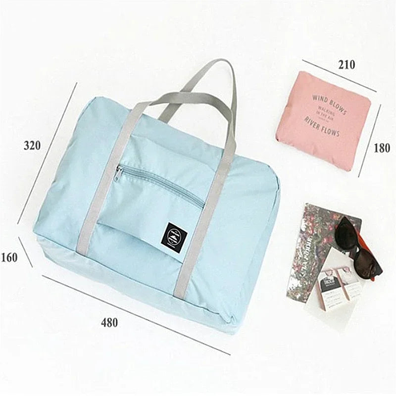 Foldable Travel Bags Large Capacity Clothes Luggage Organizer Waterproof Handbags Women Men Travel Clothes Storage Organizer