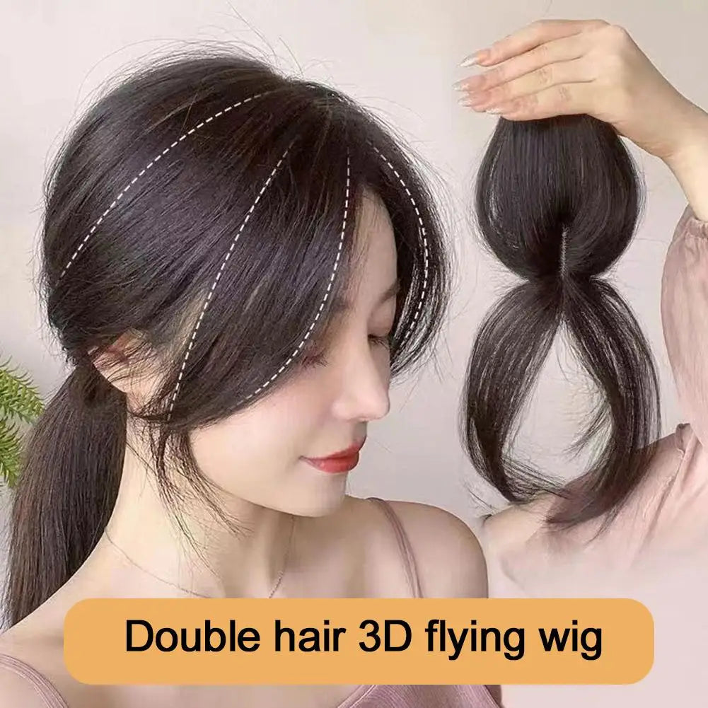 Eight Character Bangs Wig Air Bangs Hairline Natural Forehead Invisible Simulation Bangs Wig Piece Bangs Extension False Tassels