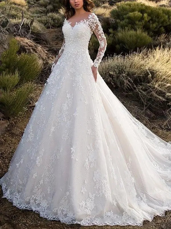2024 Spring Summer Sexy Refined Handmade Lace Wedding Flower Trailing Large Swing Evening Dress